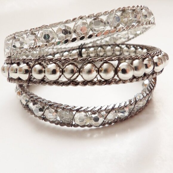 Cookie Lee Set of 3 Stackable Bangle Bracelets NWT Size M/L - Picture 2 of 9